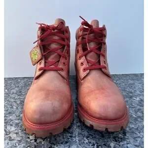 Timberland Beeline x Pharrell Red Leather Boots Men’s Size 13 M Bee Line × Timberland 6-inch | Son Of A Pharaoh | JOOPITER main image 4